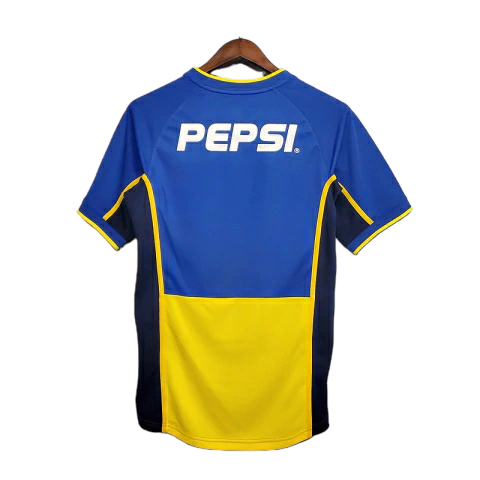 Boca Juniors 2002 vintage blue and yellow color scheme