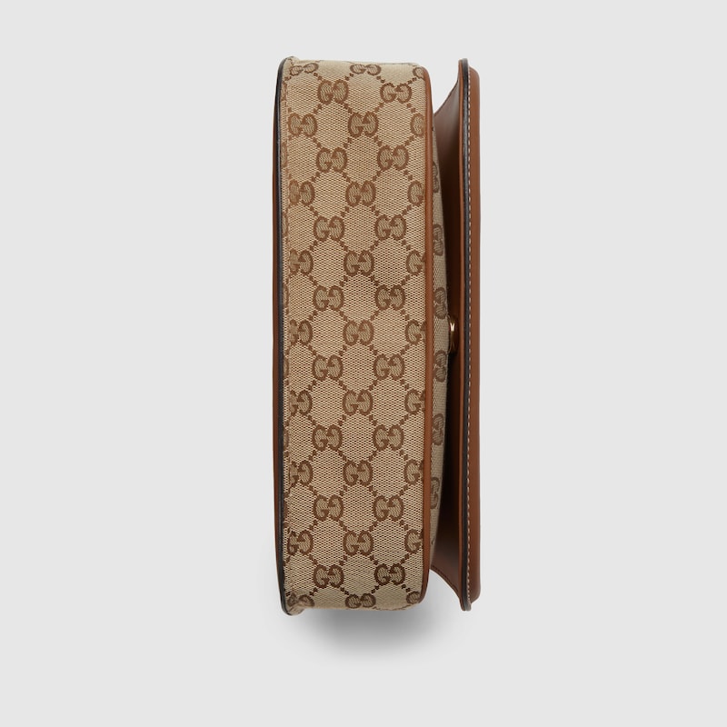 Gucci Blondie medium top handle bag Beige and dark brown GG canvas