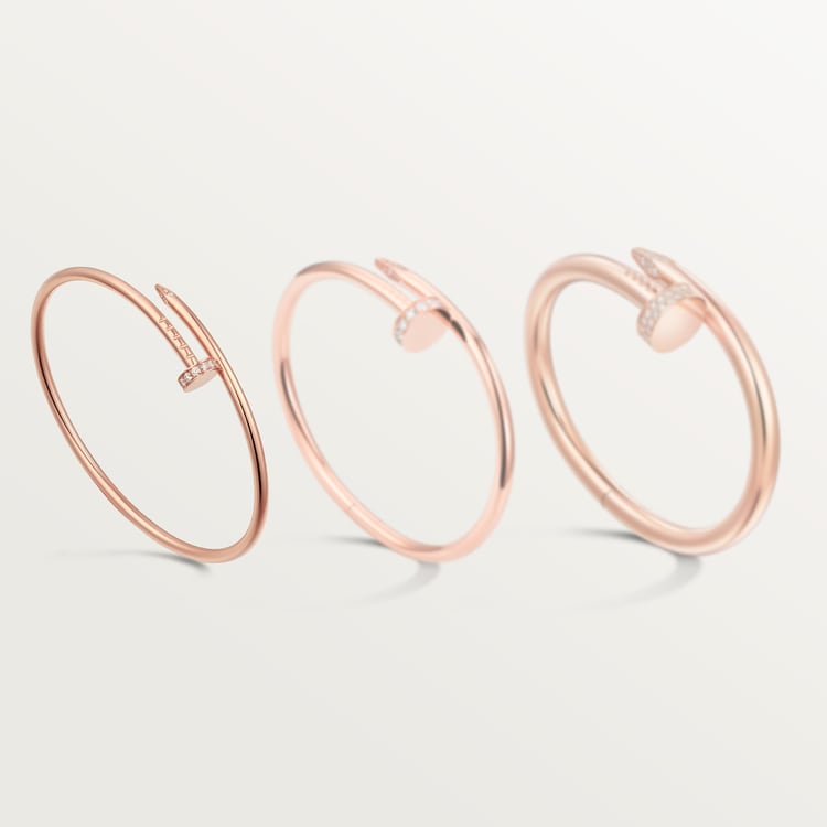 Juste un Clou bracelet, small model, diamonds Rose gold 2.5 mm