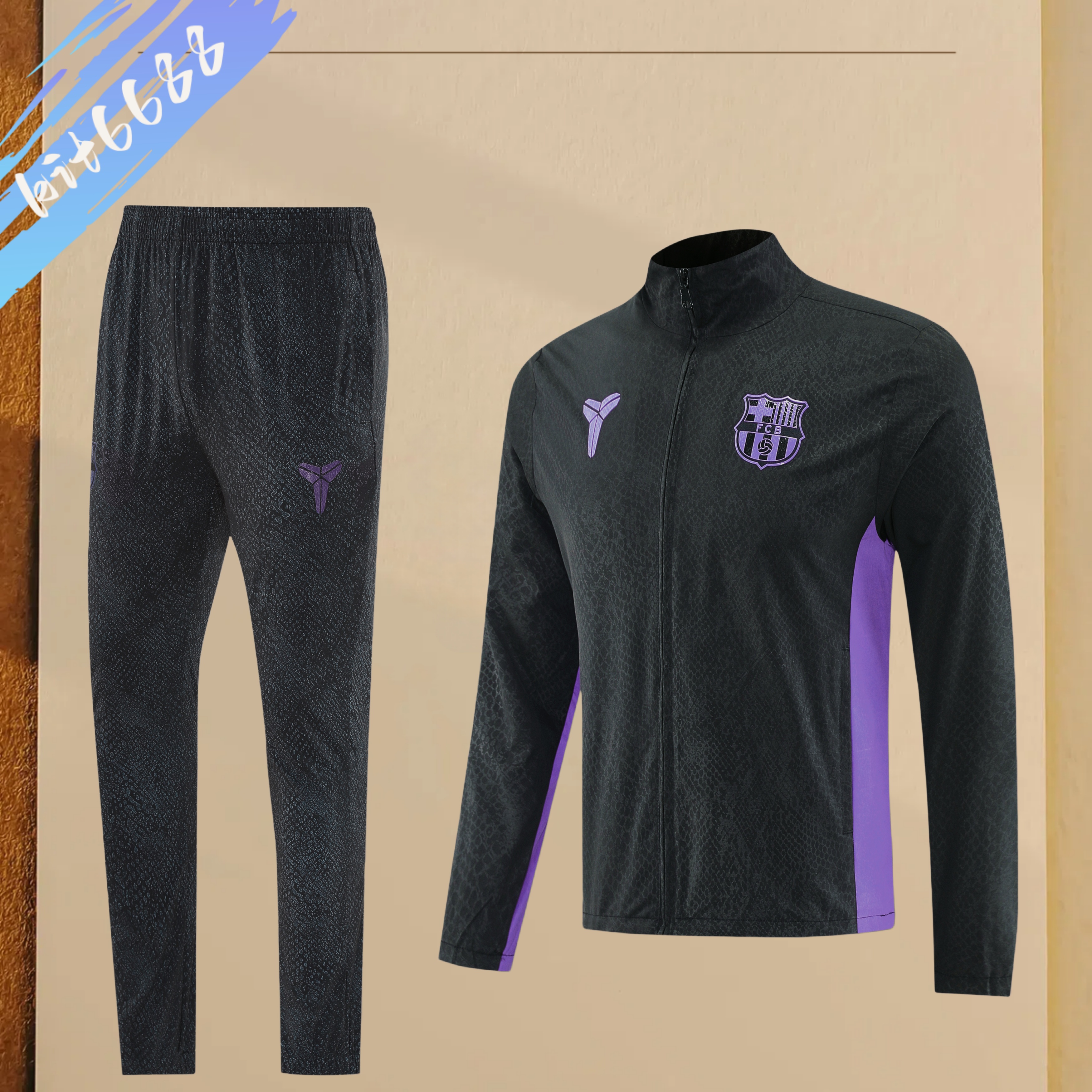 25/26 Barcelona trench coat Full Zipper Training Suit (Adult Set)