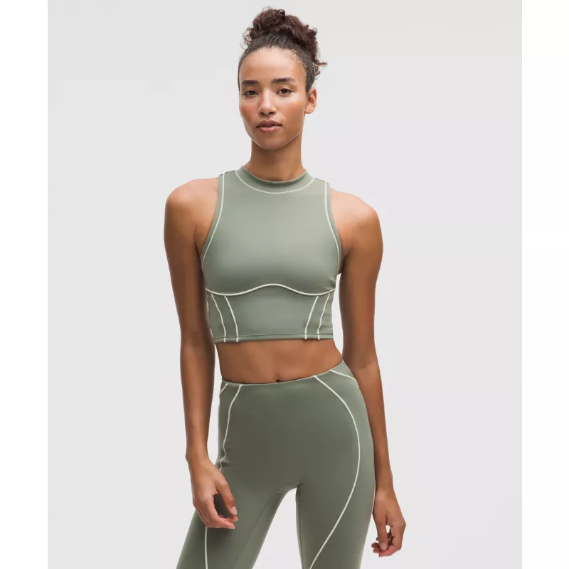 Ultralu Contour-Seam Cropped Tank Top