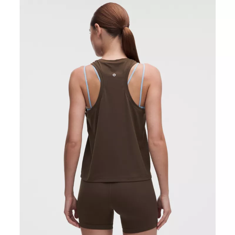 Silky High-Neck Yoga Tank Top