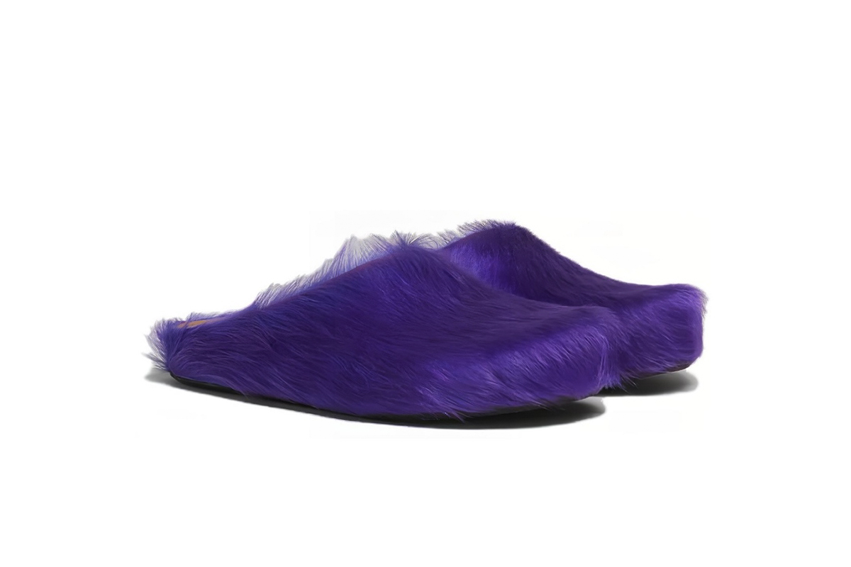 Marni Long hair Calfskin Fussbett Sabot Purple SBMR000600P623600C74