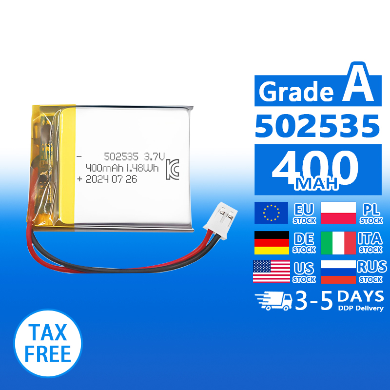 Pouch Lithium Ion Batteries 502535 502540 3.7v 400mAh 500mAh