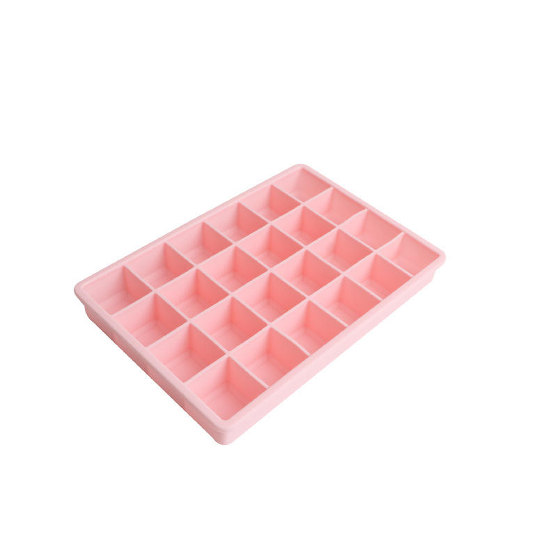 Square BPA-Free Silicone Ice Mold, Easy Release Reusable Ice Cube Tray with Lid