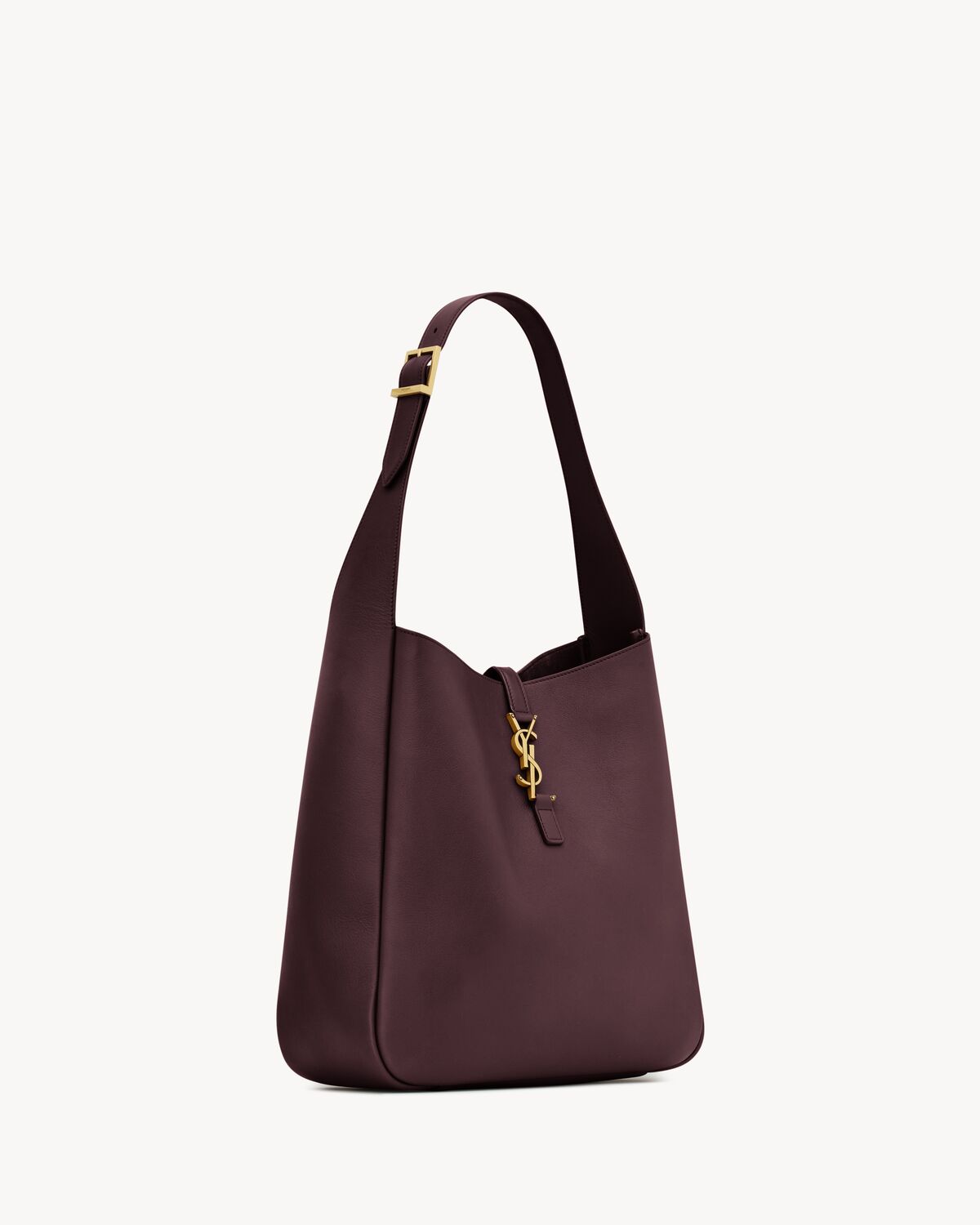 le 5 à 7 supple large in grained leather BROWN