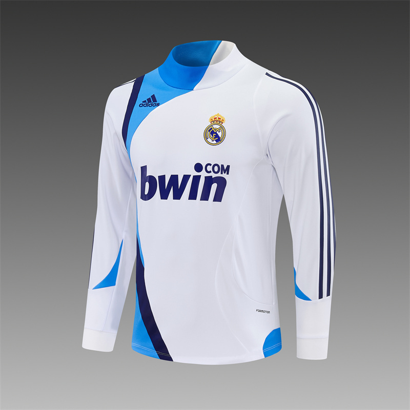 07/08 Real Madrid Retro Training Uniform Long- Sleeve Football Shirt