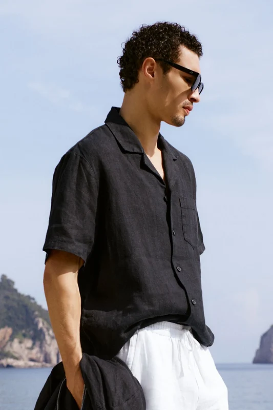 Linen Days Short Sleeve Button Up