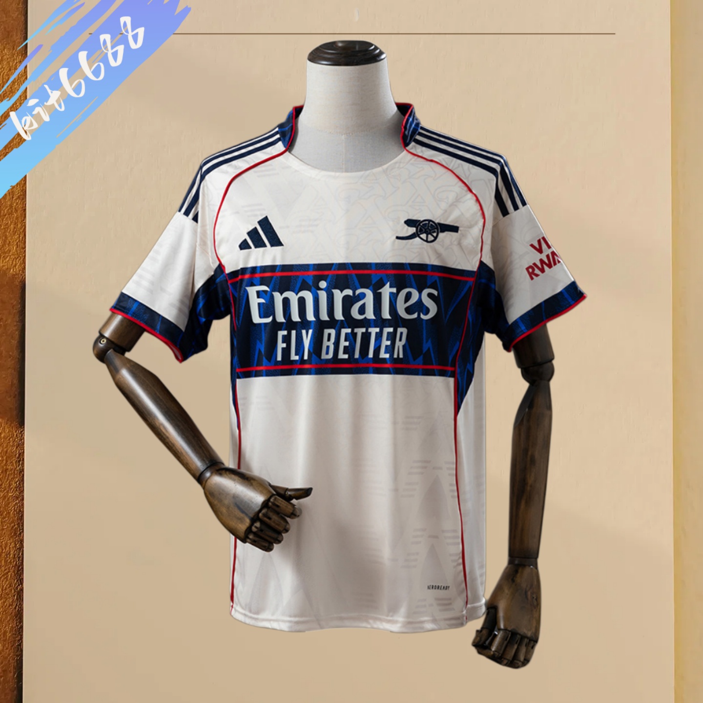 2025/2026 Arsenal Pre-Match- Beige Football Shirt（Fans version）