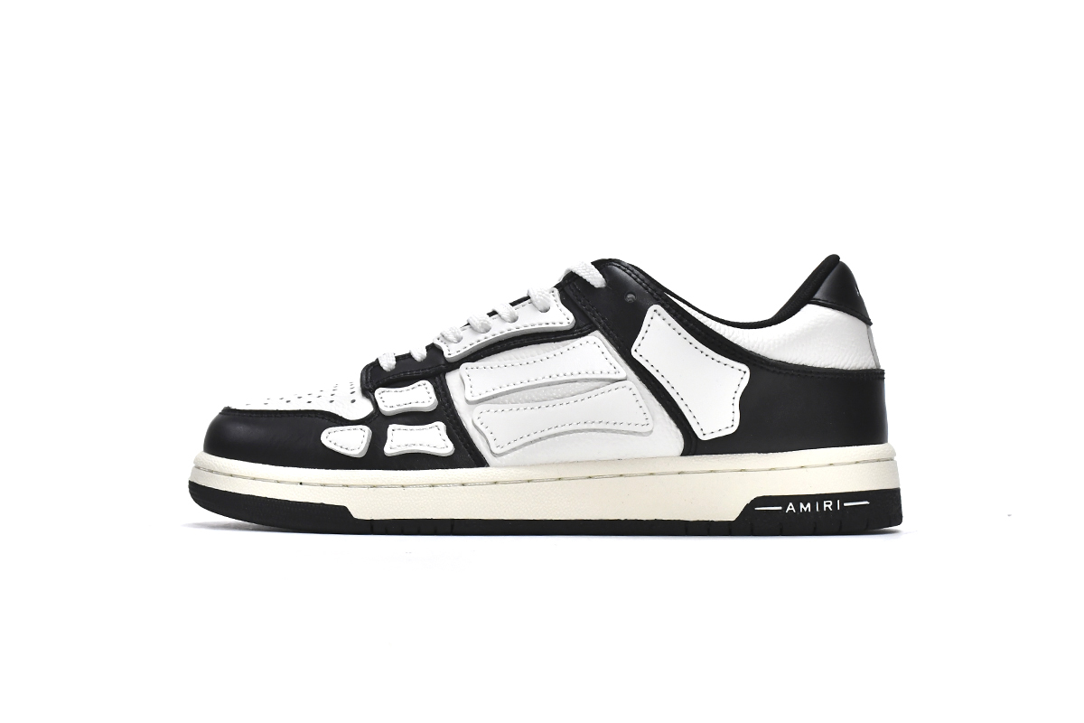 AMIRI Skel Top Low White Black MFS003-004