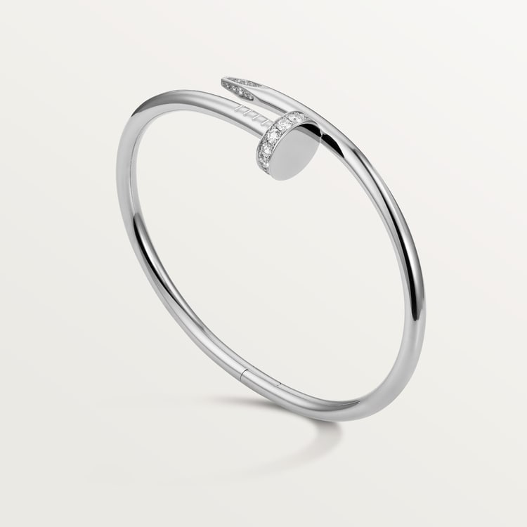 Juste un Clou bracelet, classic model, diamonds 18K white gold 3.5 mm