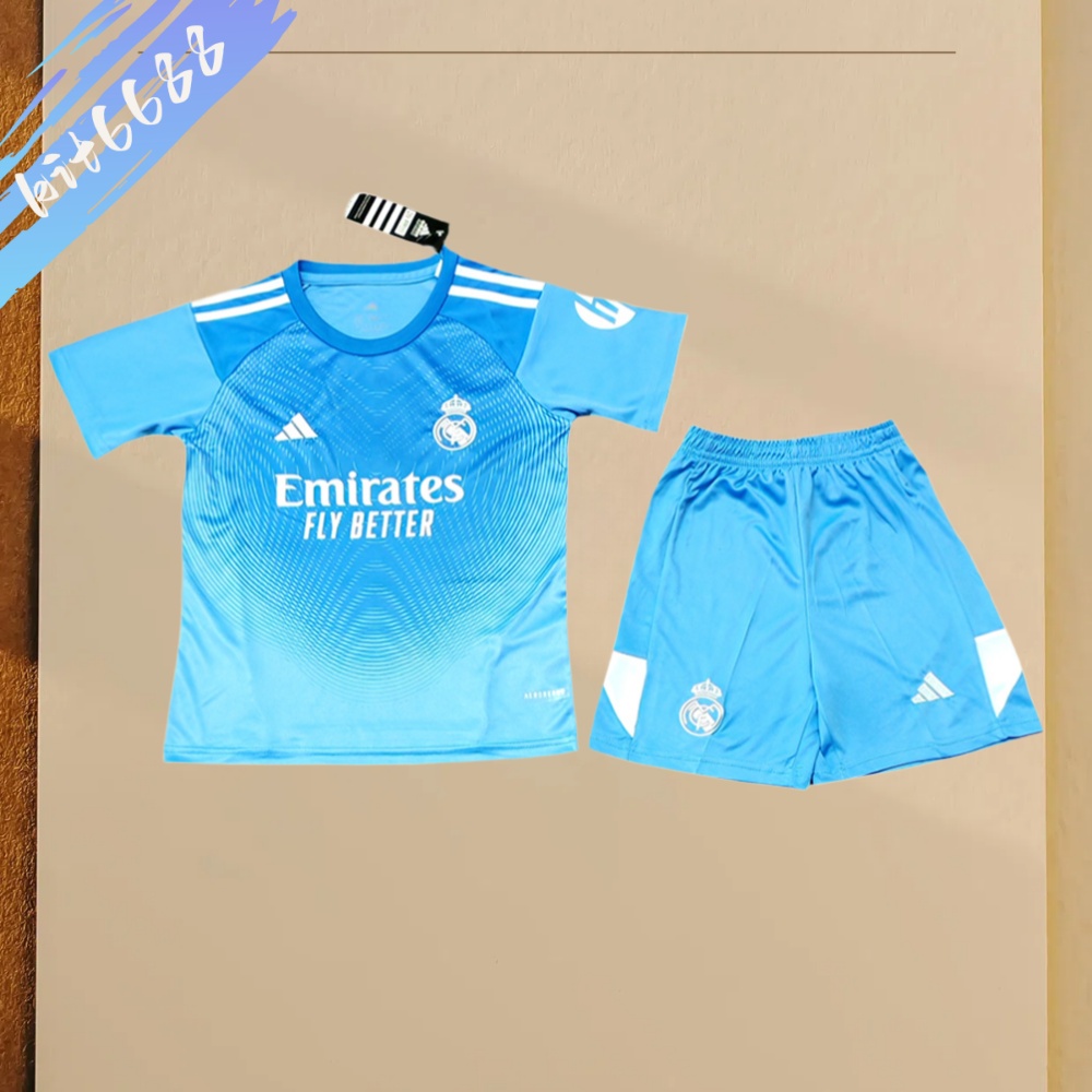 2025/2026 Real Madrid Goalkeeper Kids Kit (Kids Kit socks)