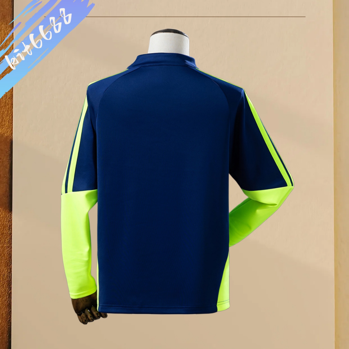 2026 Scotland Training Top Navy Blue & Fluorescent Green