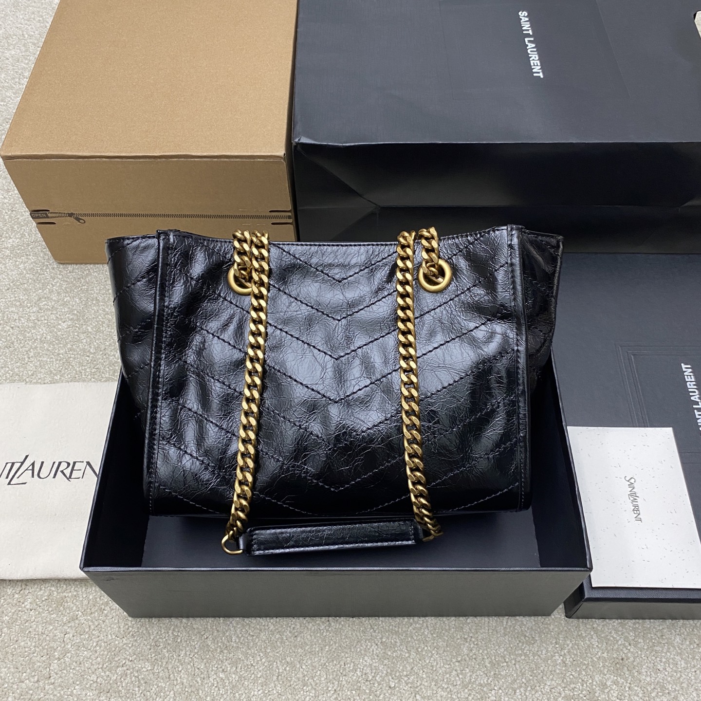 YSL Niki Women Shopping Bags Size 25*22*10cm