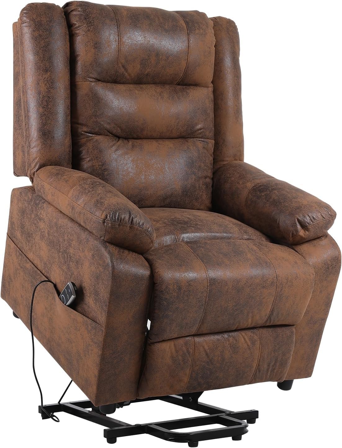 Electric TV chair with standing assistance. massage chair with heating function. adjustable remote control with lying function. sleep function and feet. weighing 220 kilograms. black suede