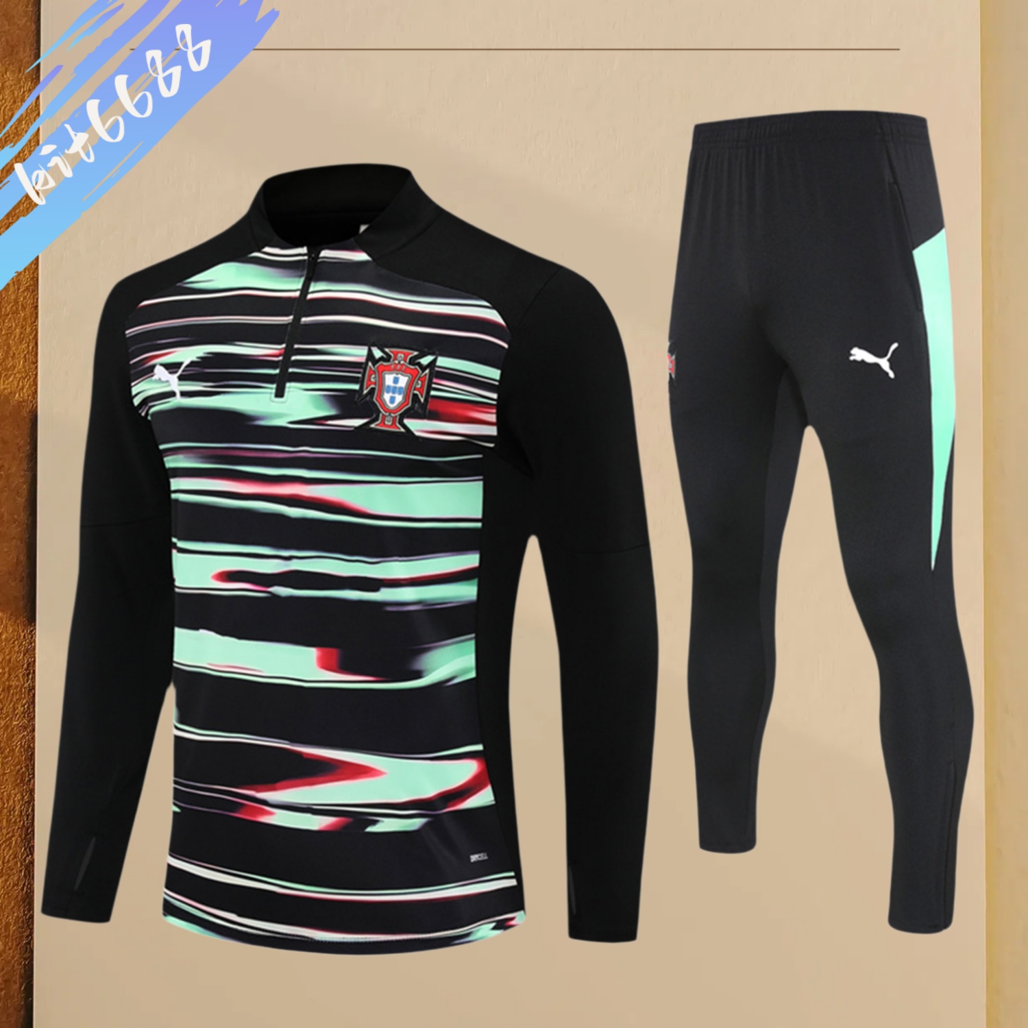 2025/2026 Portugal Adult Half Zip Training Suit (Adult Kit)