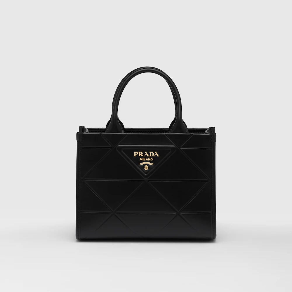 Mini Symbole leather bag with stitching