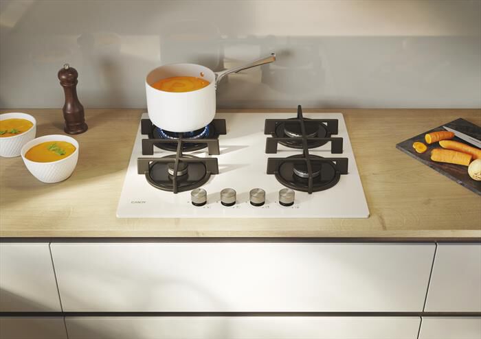 CANDY - Piano cottura a gas CVG6BR4WTW 59,5 cm-Bianco