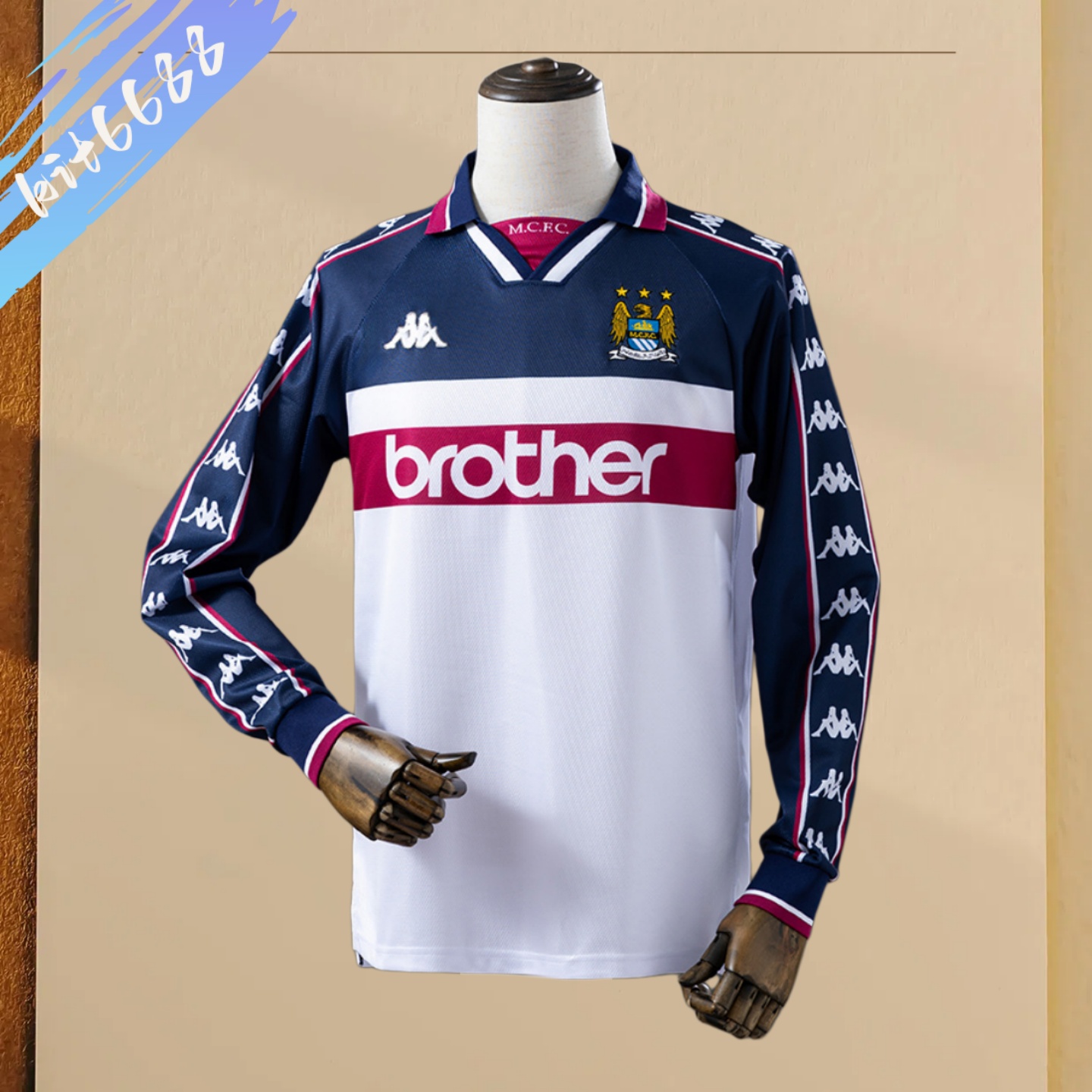97/98 Manchester City Away Long Sleeve Retro Football Shirt