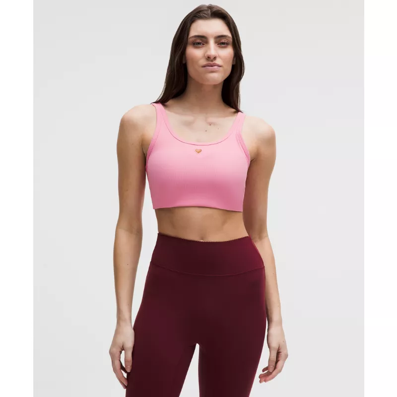 Nulu Ribbed Scoop-Neck Bra Light Support, B/C Cup Heart