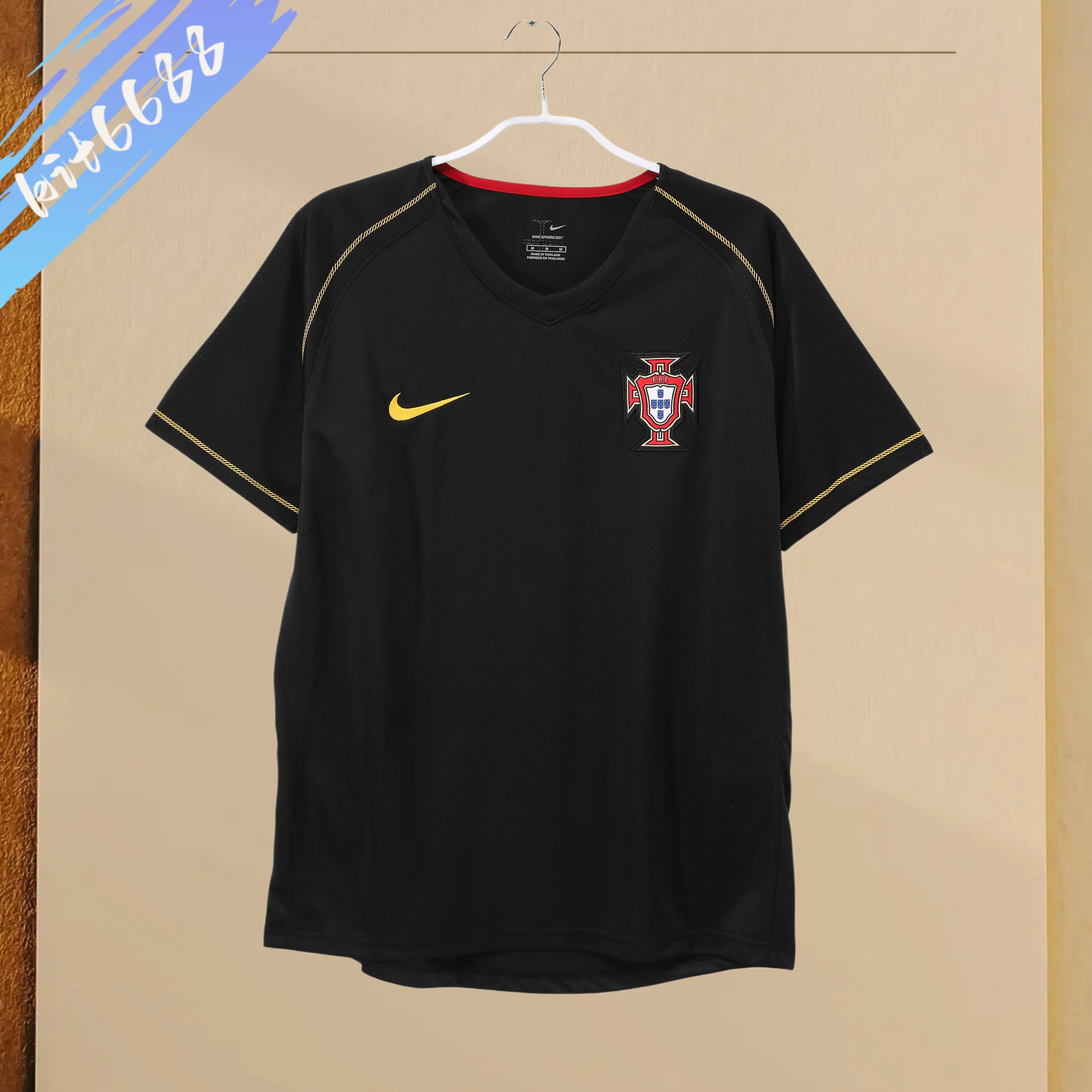 2006 Portugal Away Retro Sleeve Football Shirt