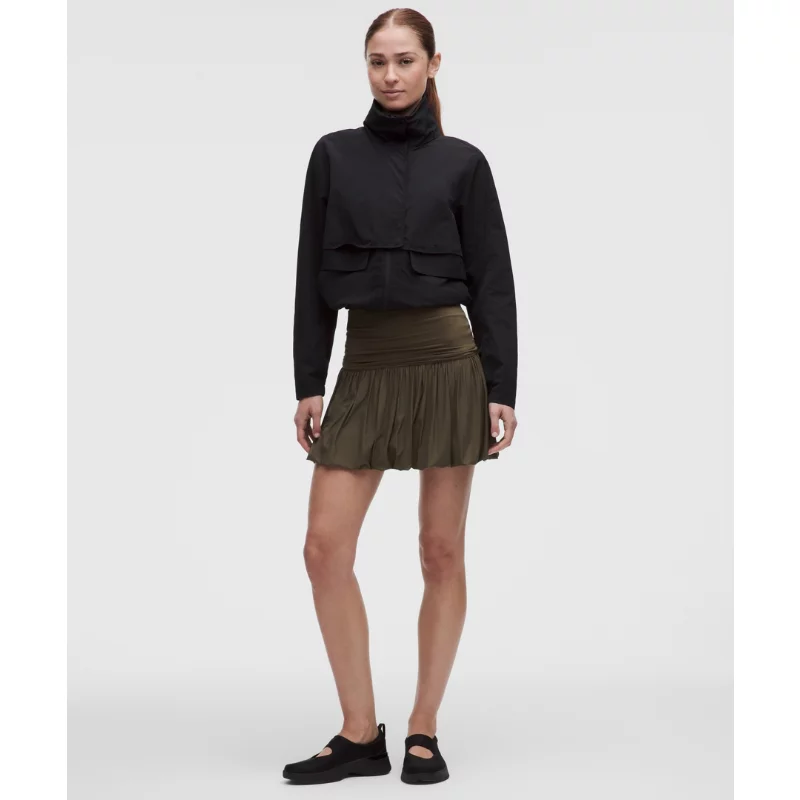 2-in-1 Bubble-Hem Mini Dress