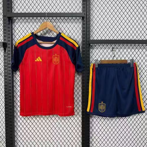 Spain 26 World Cup home short sleeved set