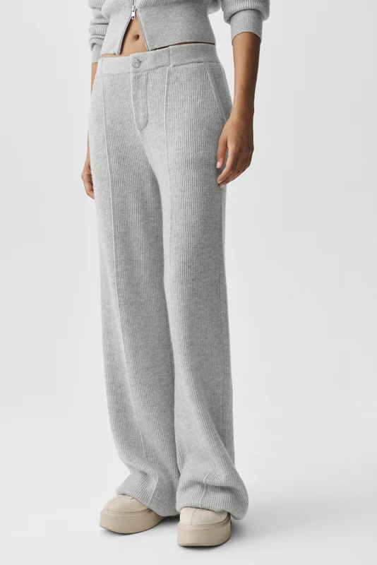 Cashmere Wool Low-Rise Harmony Trouser (Long)