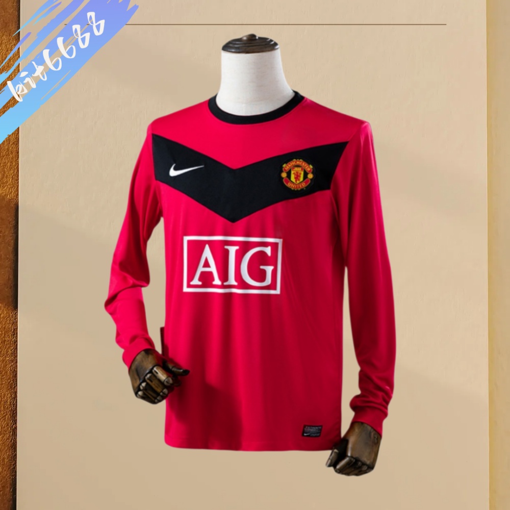 09/10 Manchester United home long sleeved retro football jersey