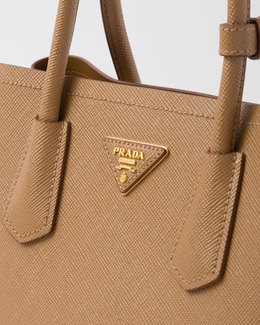 Medium Prada Double Saffiano leather bag Caramel