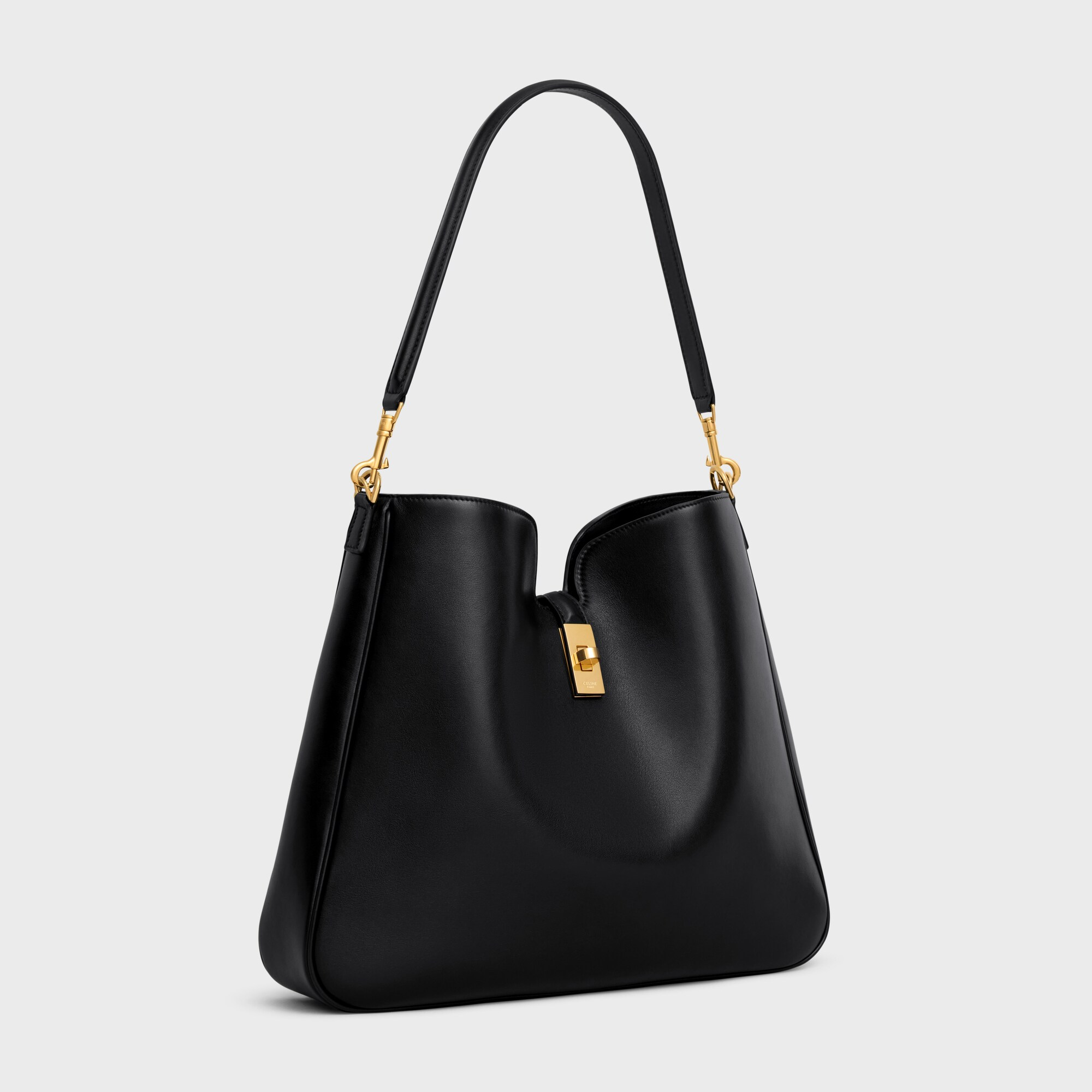 MEDIUM CAMILLE 16 SOFT BAG IN SMOOTH CALFSKIN BLACK