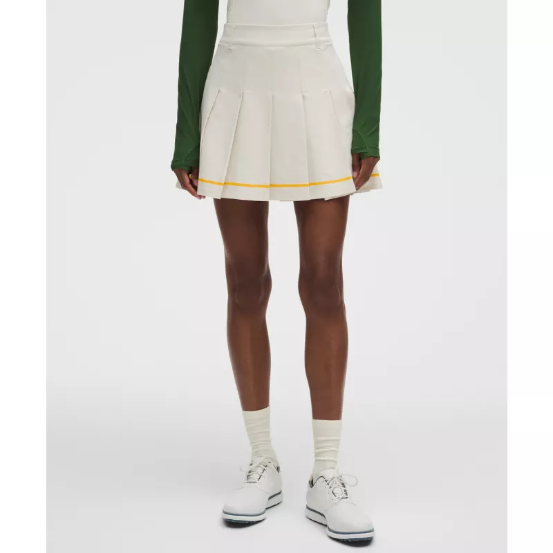 Box-Pleat High-Rise A-line Golf Skirt