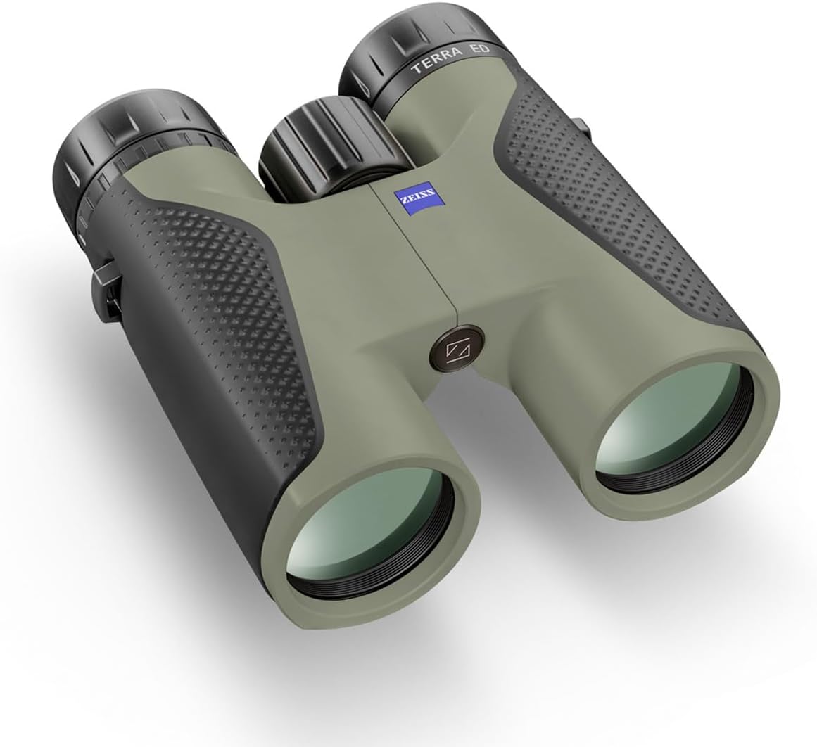 ZEISS Terra ED Binoculars 10x42 Waterproof. and Fast Focusing with Coated Glass for Optimal Clarity in All Weather Conditions for Bird Watching. Hunting. Sightseeing. Black-Green (Black-Green)