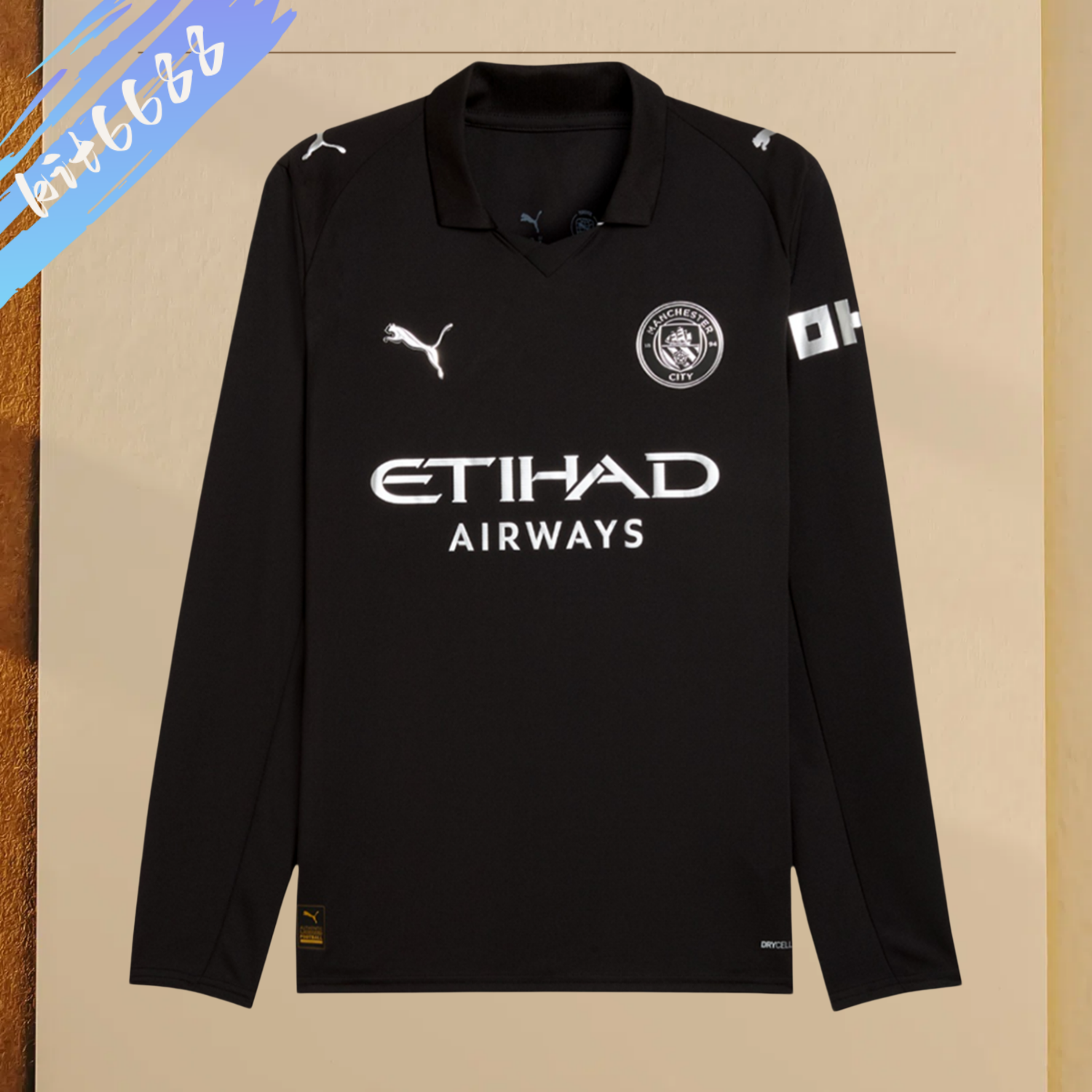 2025/2026 Manchester City FC Away Long Sleeve Football Shirt (Fans)