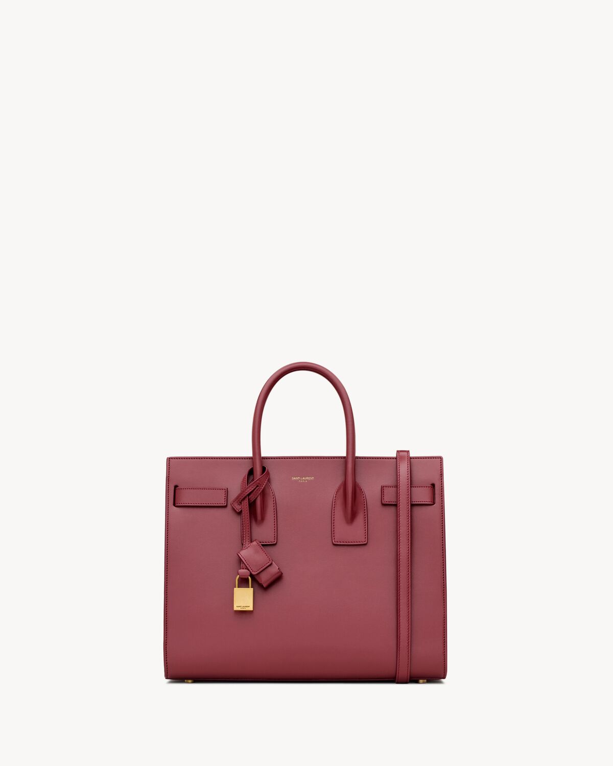 sac de jour in smooth leather - small ROUGE MERLOT