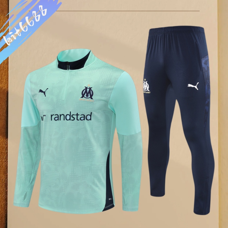 25/26 Marseille Half Pull Training Training Suit (Adult and Children's Set)