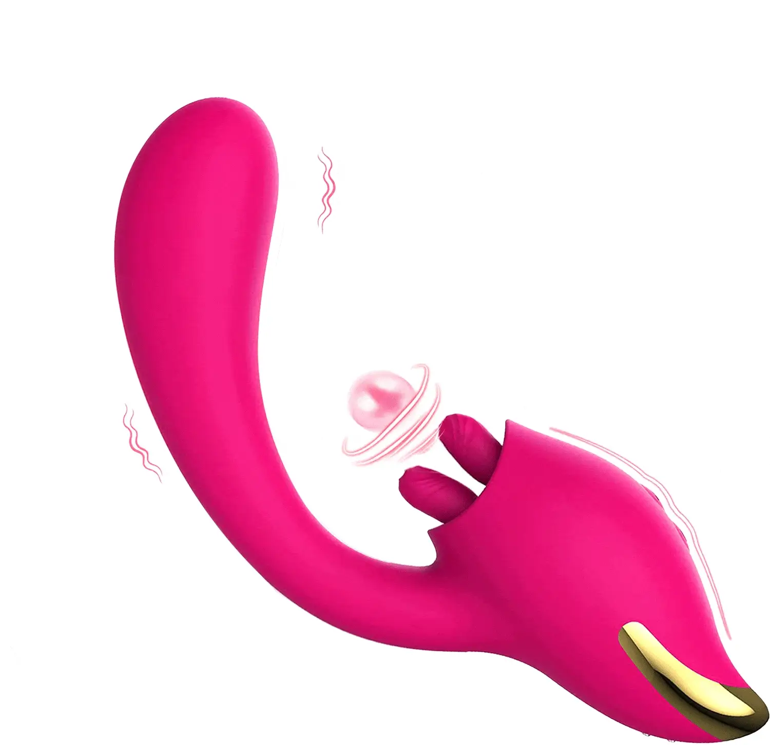 Mlovexy - Merlot 2-in-1 Tongue-licking Dildo Vibrator