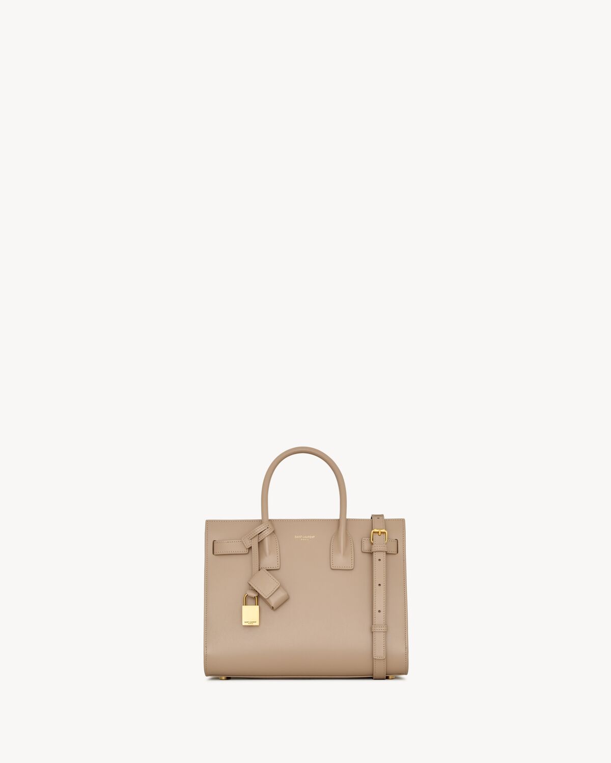 sac de jour in smooth leather - nano DARK BEIGE