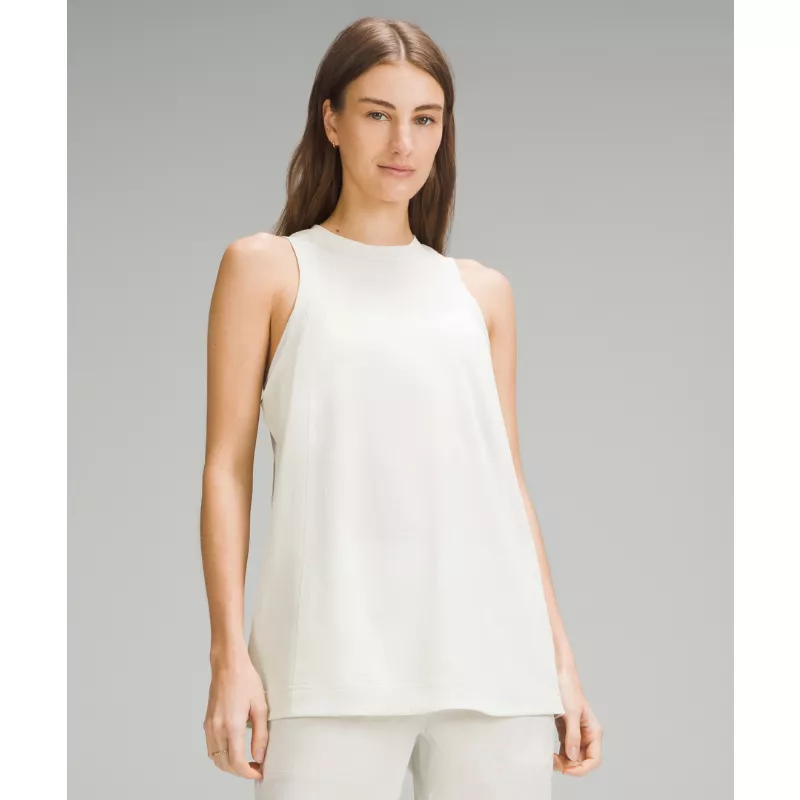 Sheer Crewneck Tank Top