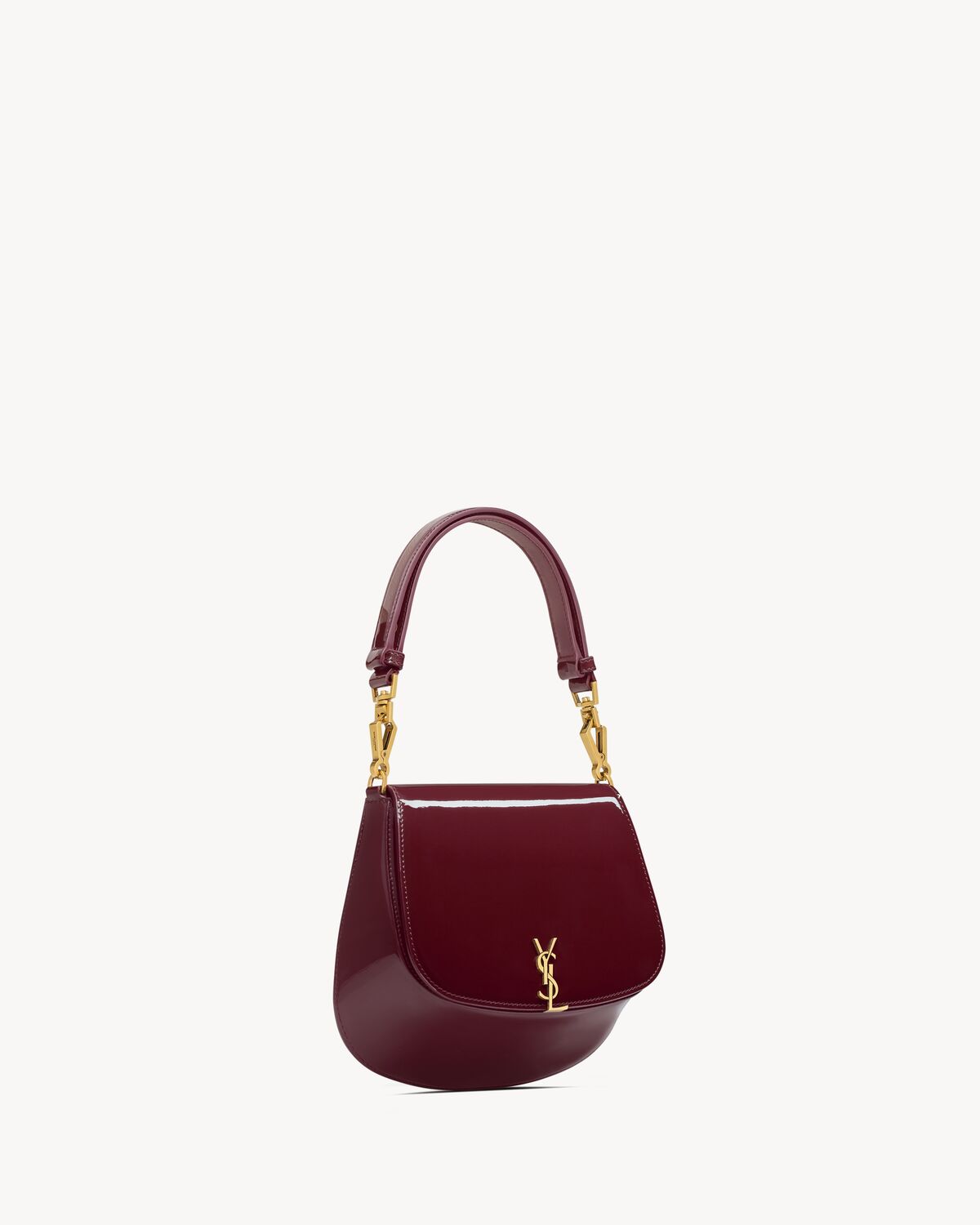voltaire top handle in patent leather DARK RED WINE