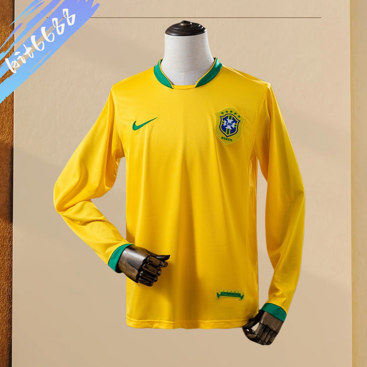 2006 Brazil home Long Sleeve Retro Football Shirt