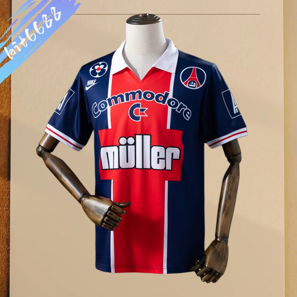 91/92 PSG Paris Saint-Germain home Football Shirt (Retro）