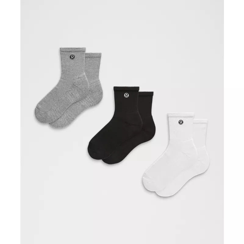 Unisex Daily Essential Quarter Socks 3 Pack