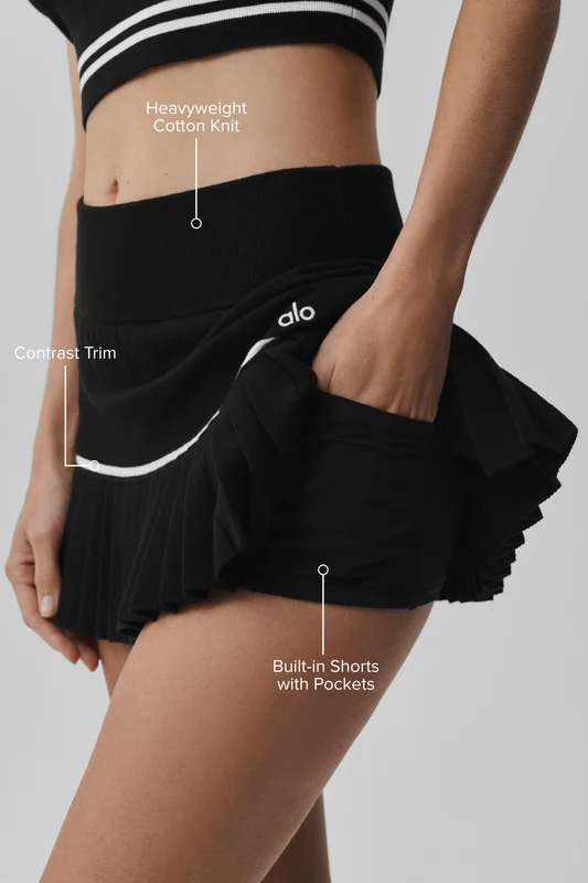 Scholar Knit High-Waist My Serve Tennis Skirt