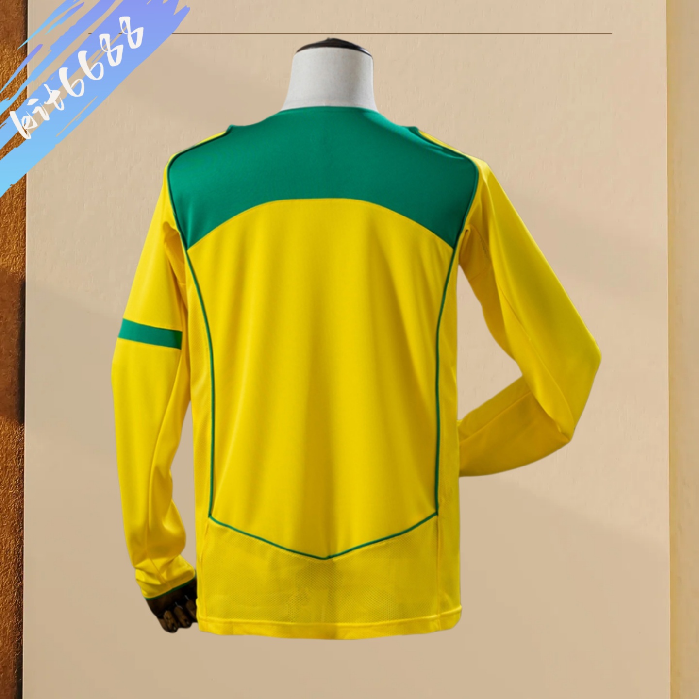 2004 Brazil home Long Sleeve Retro Football Shirt