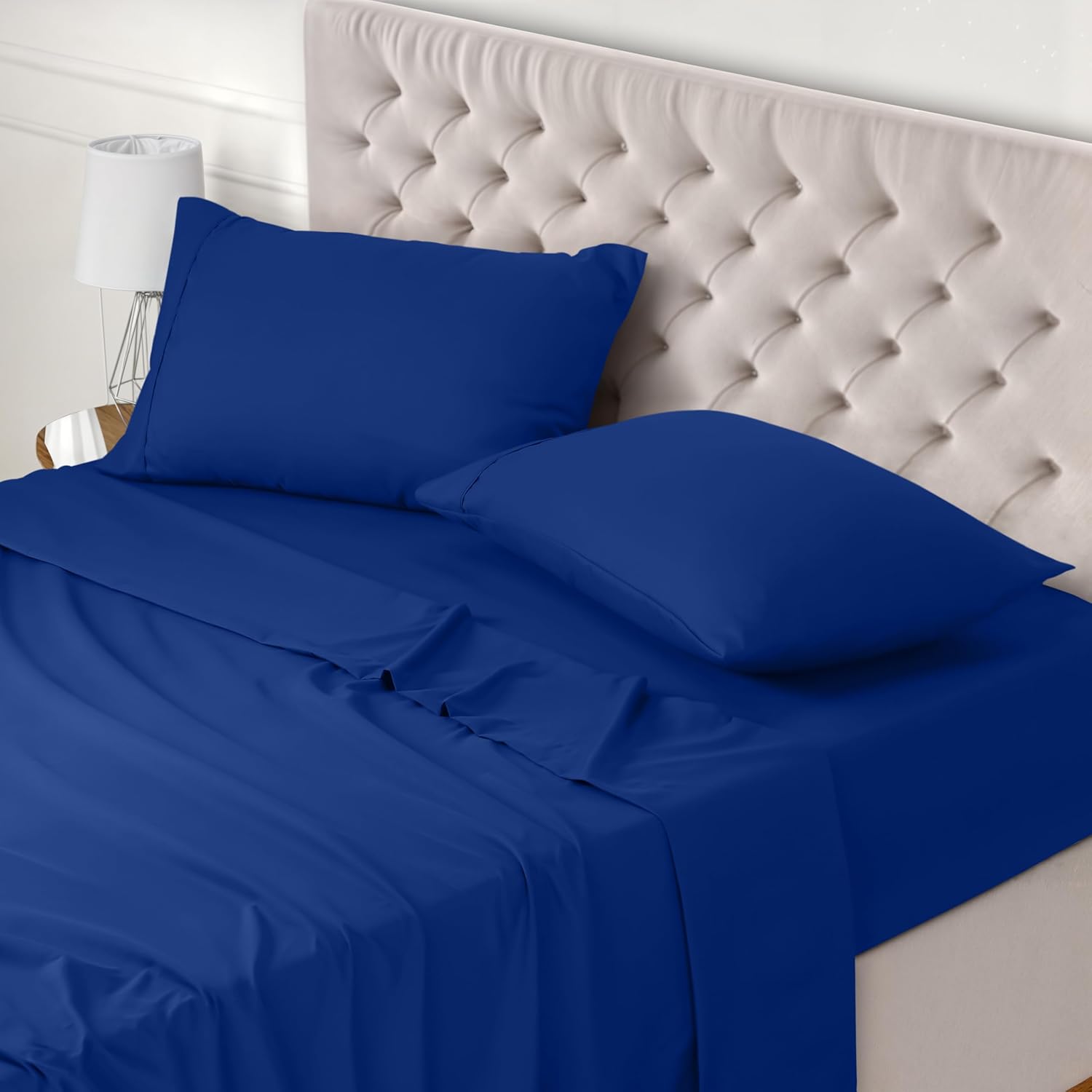 Utopia Bedding Juego de Sabanas 4 Piezas 150x200 - Poliéster Microfibra Cepillada - Oeko-Tex Certificado - Sábana Bajera, Sábana Plana y 2 Fundas de Almohada 50x75 (Cama 150, Gris)