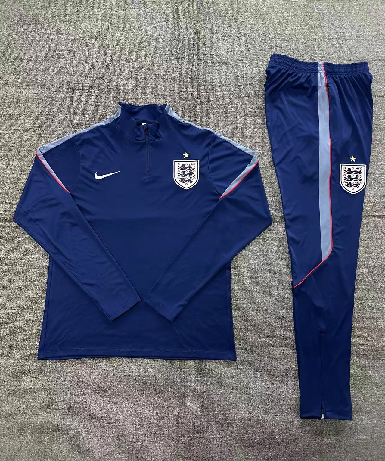 26/27 England grey Half Zip Training Kit (Adult Kids Kit)
