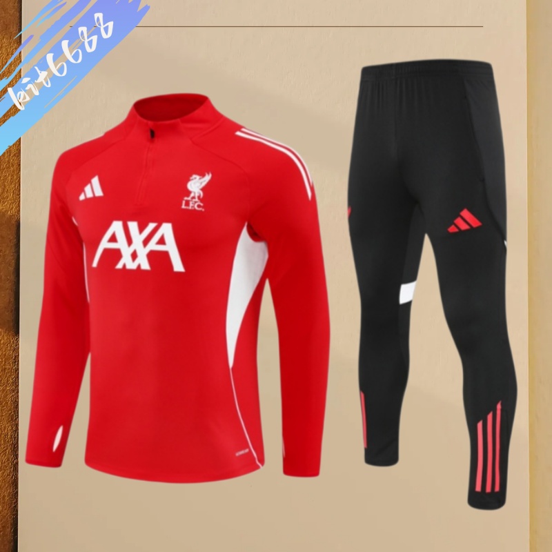 25/26 Liverpool red Half Zip Training Kit (Adult Kids Kit)
