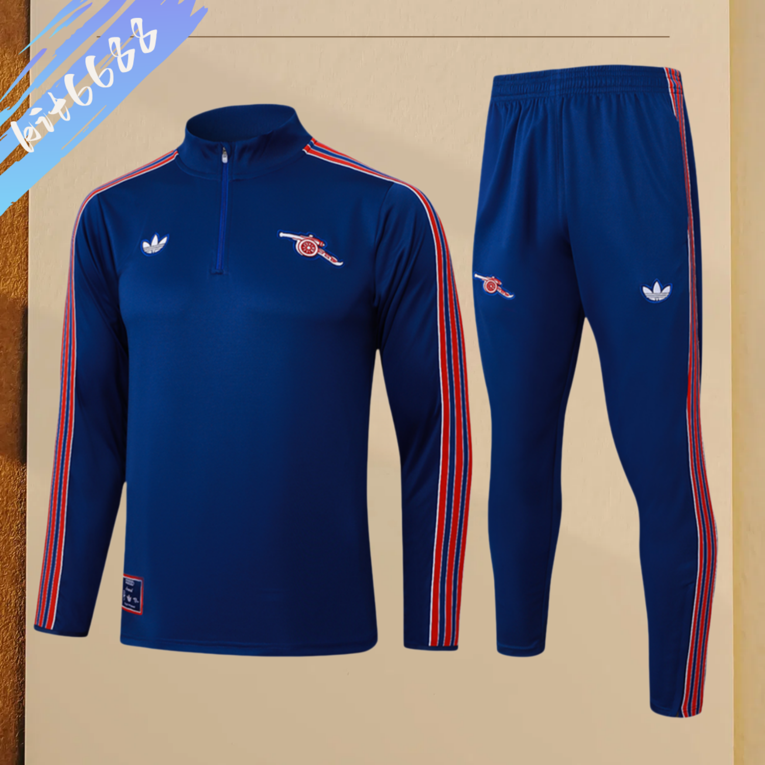 2025/2026 Arsenal Adult Dark Blue Half Zip Training Suit (Adult Kit)