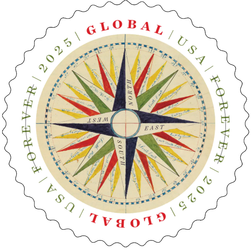 2025 Global:1794 Compass Rose Stamps Sheet of 10